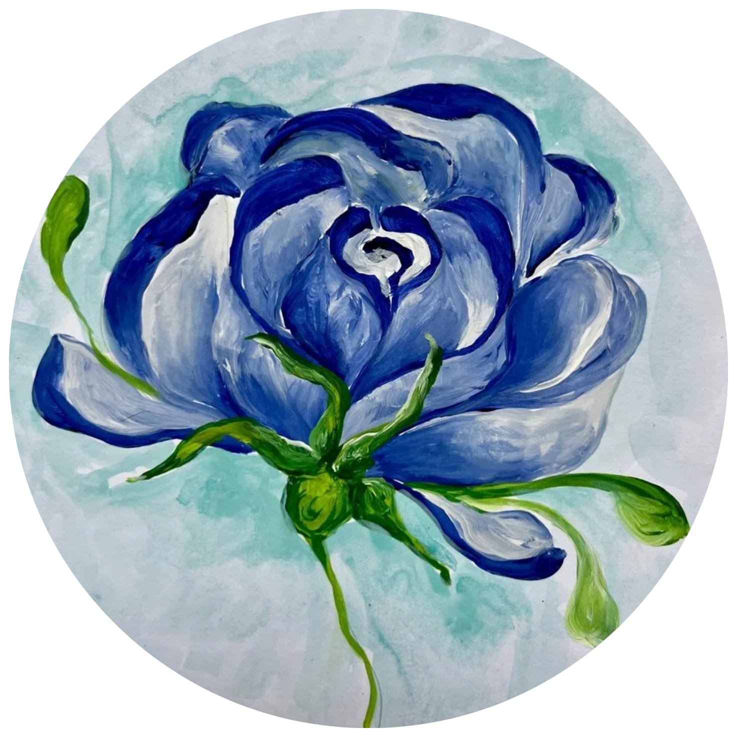 Almohadón FRECUENCIA ROSAS AZULES