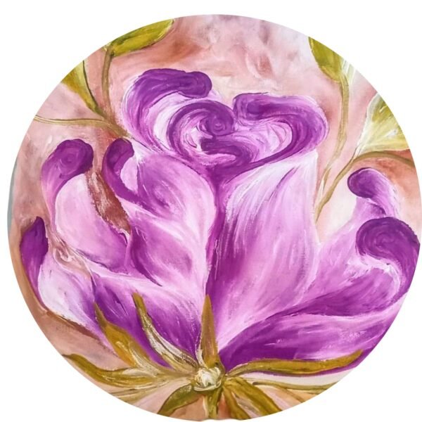 Almohadon FRECUENCIA ROSAS PURPURA