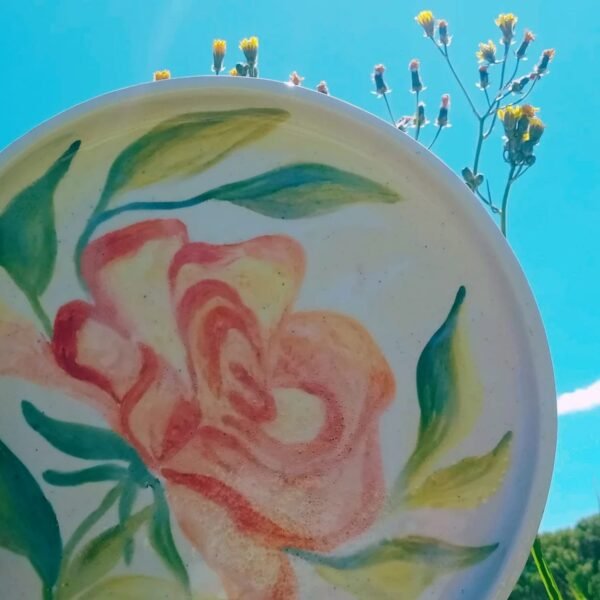 Platos de cerámica -ROSAS- Serie ALICIA